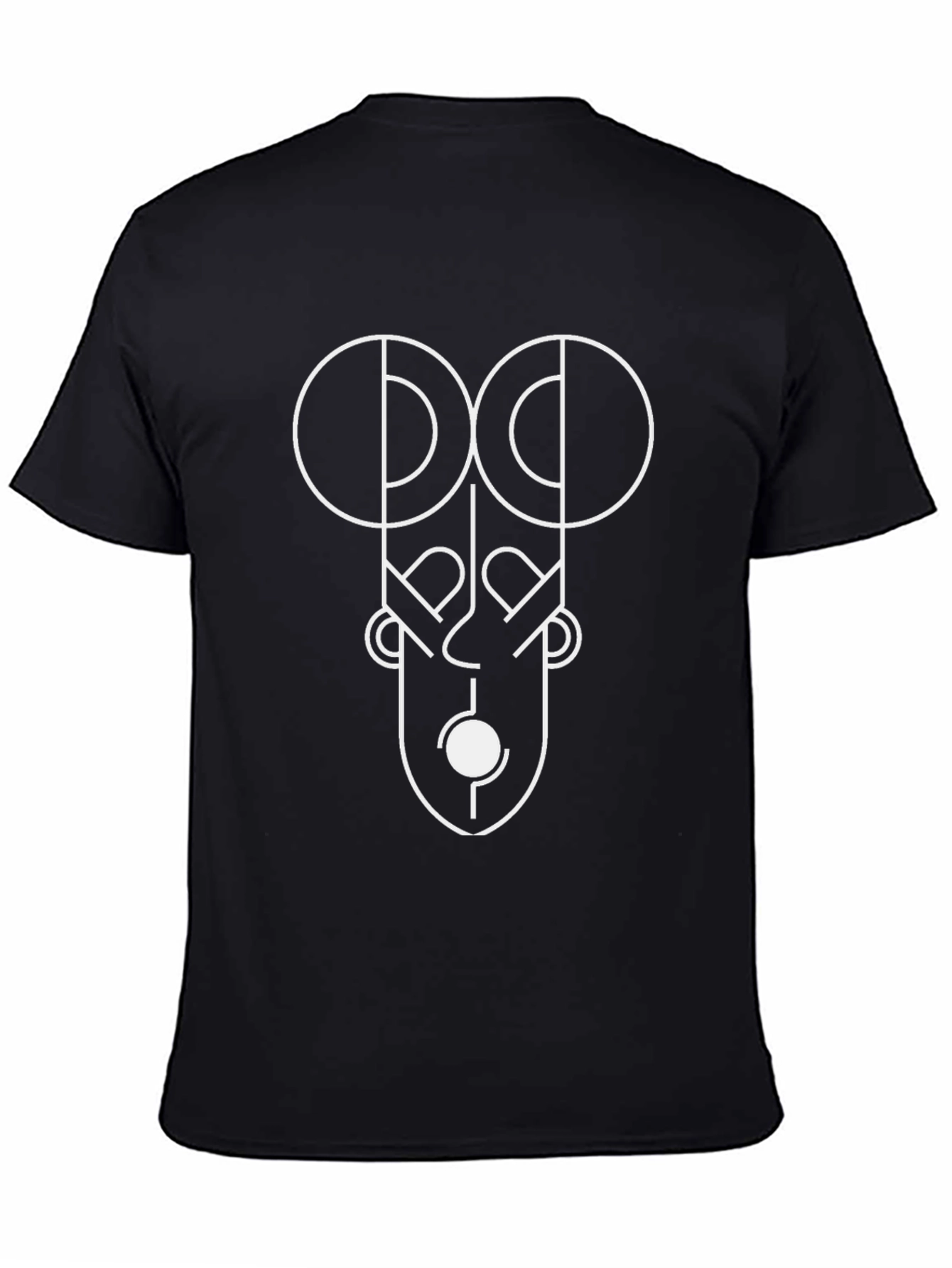 Abstract Face Graphic Tee - Modern Art Design