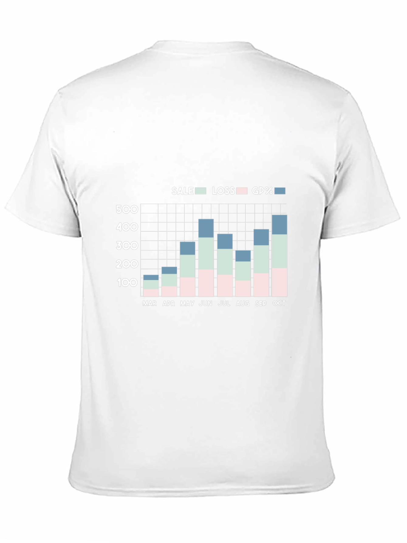 Sales Graph T-Shirt: Monthly Performance Data Tee