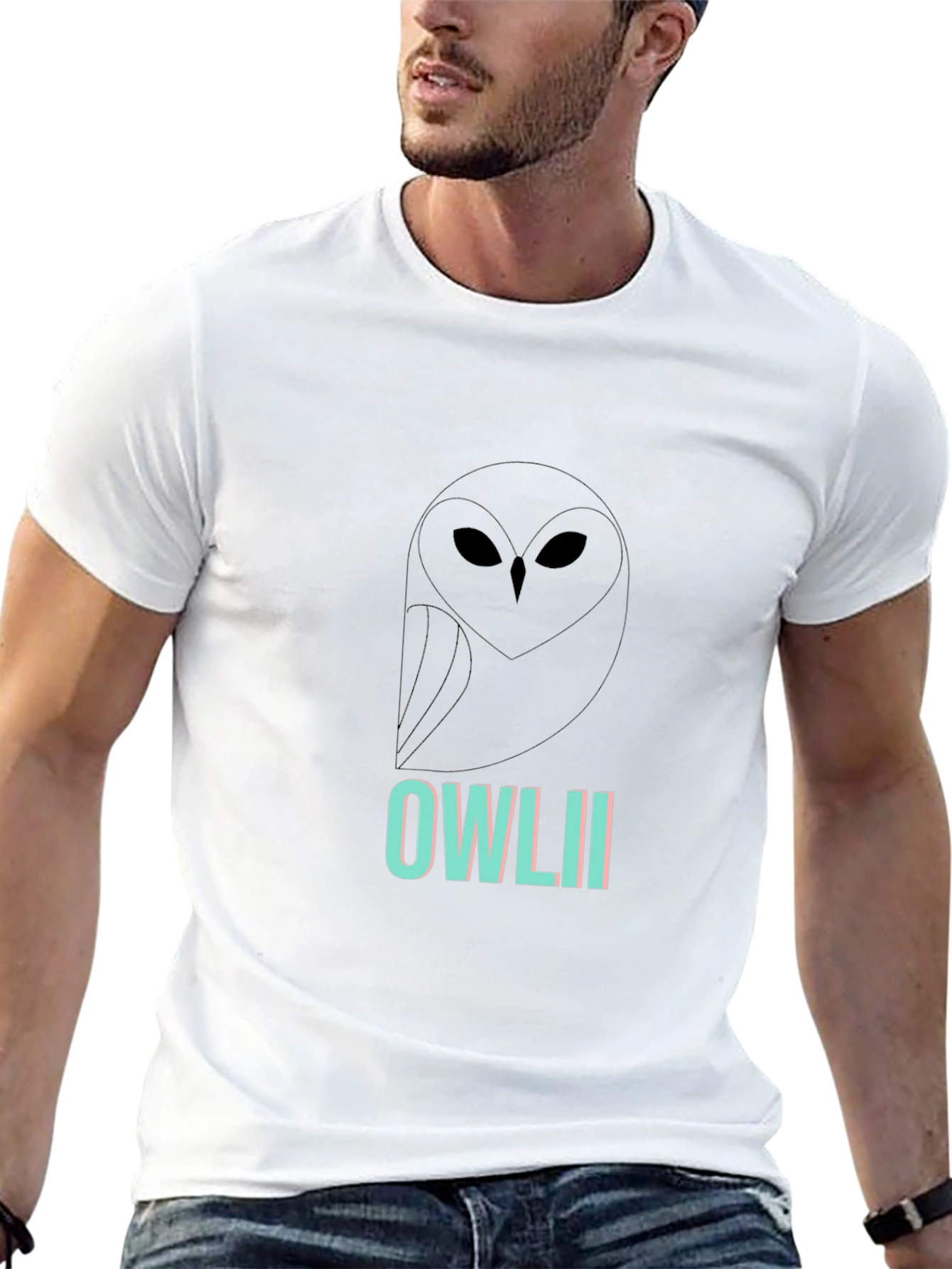 Stylish Owl Graphic Print Black T-Shirt