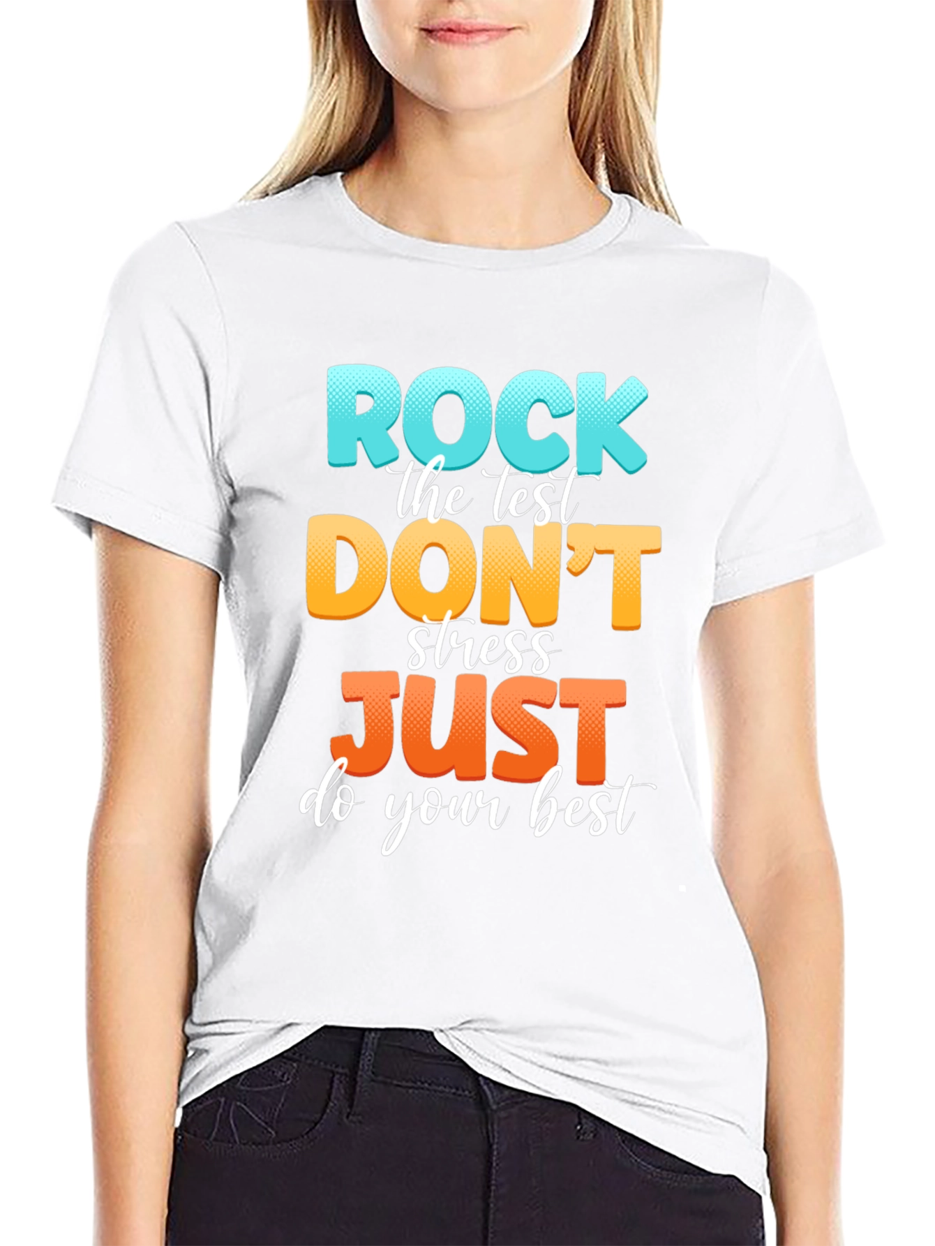 Rock the Test T-Shirt - Motivational School Exam Tee