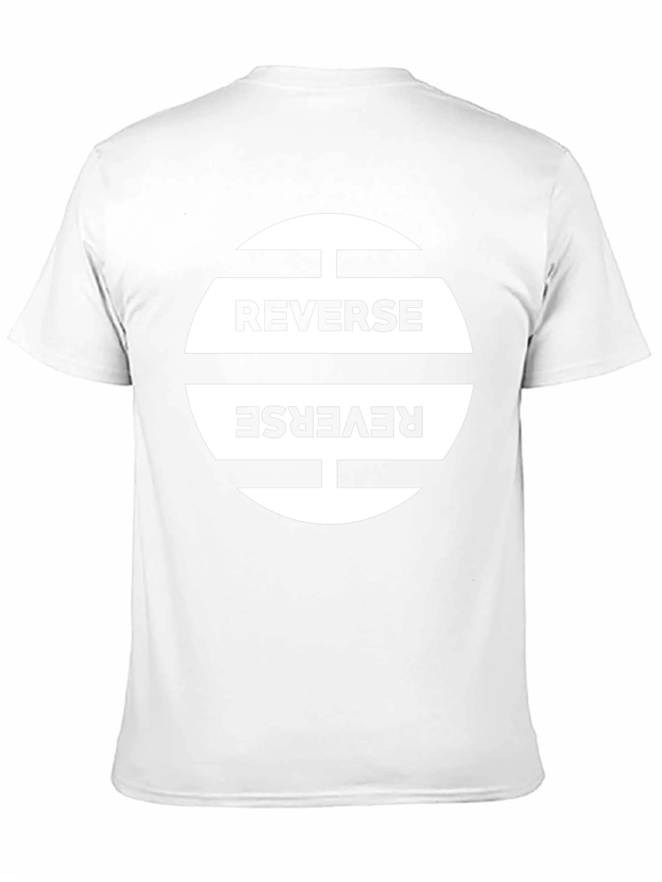 Reverse Graphic Print Black T-Shirt