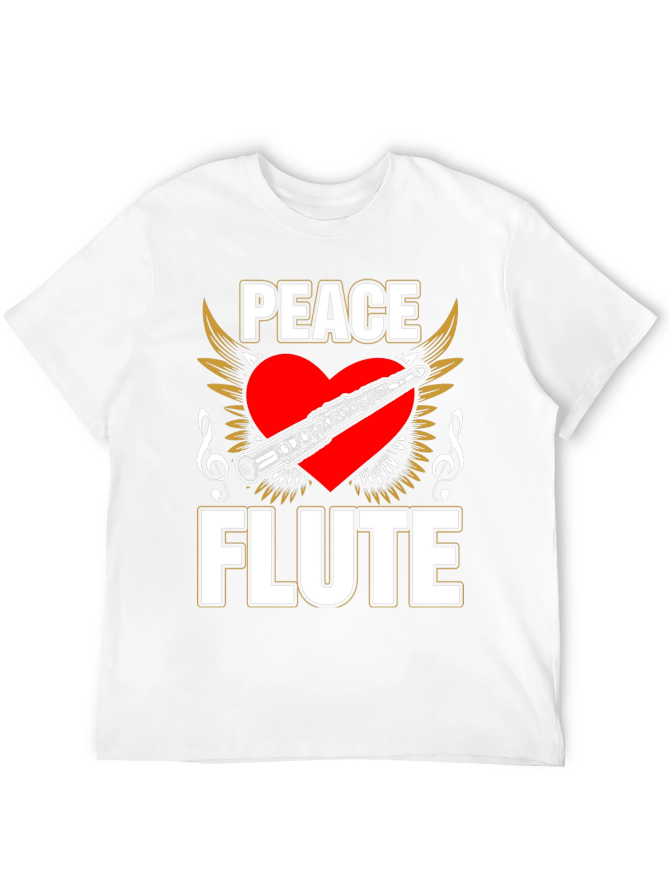 Peace Flute T-Shirt - Musician Gift Tee