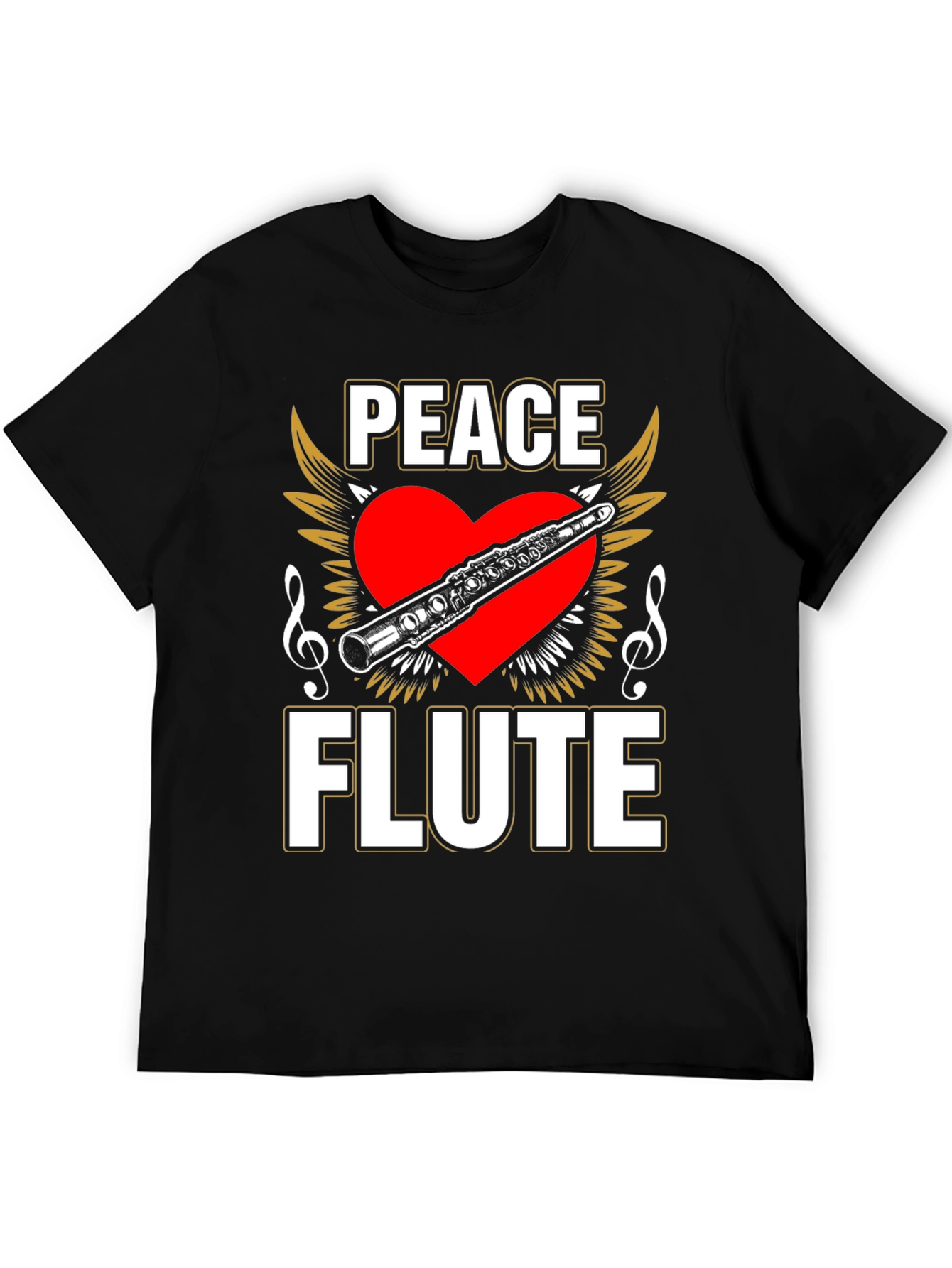 Peace Flute T-Shirt - Musician Gift Tee
