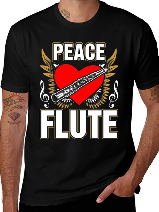 Peace Flute T-Shirt - Musician Gift Tee