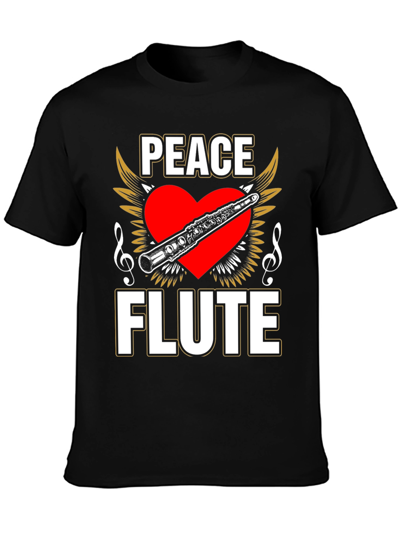 Peace Flute T-Shirt - Musician Gift Tee
