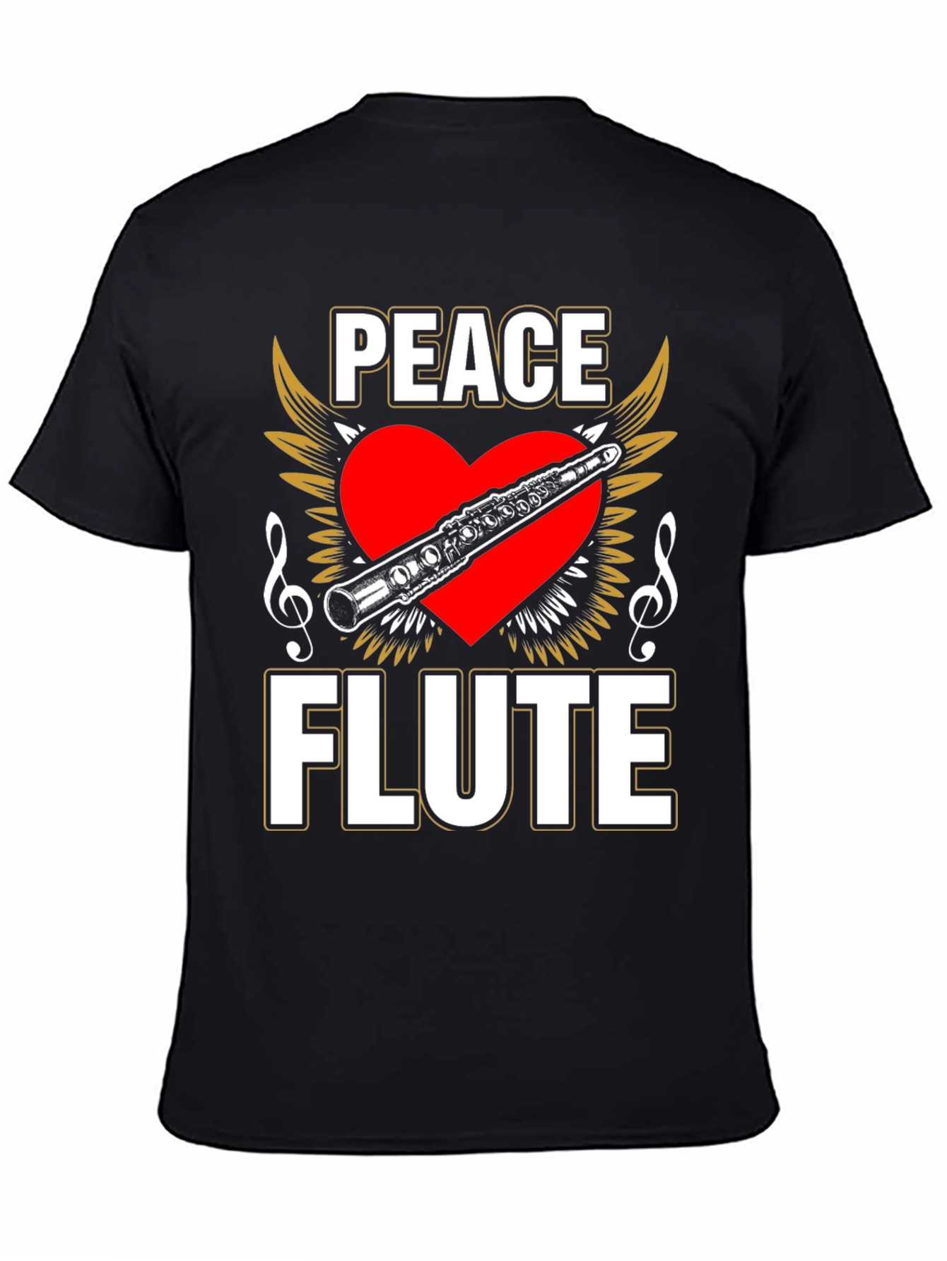 Peace Flute T-Shirt - Musician Gift Tee