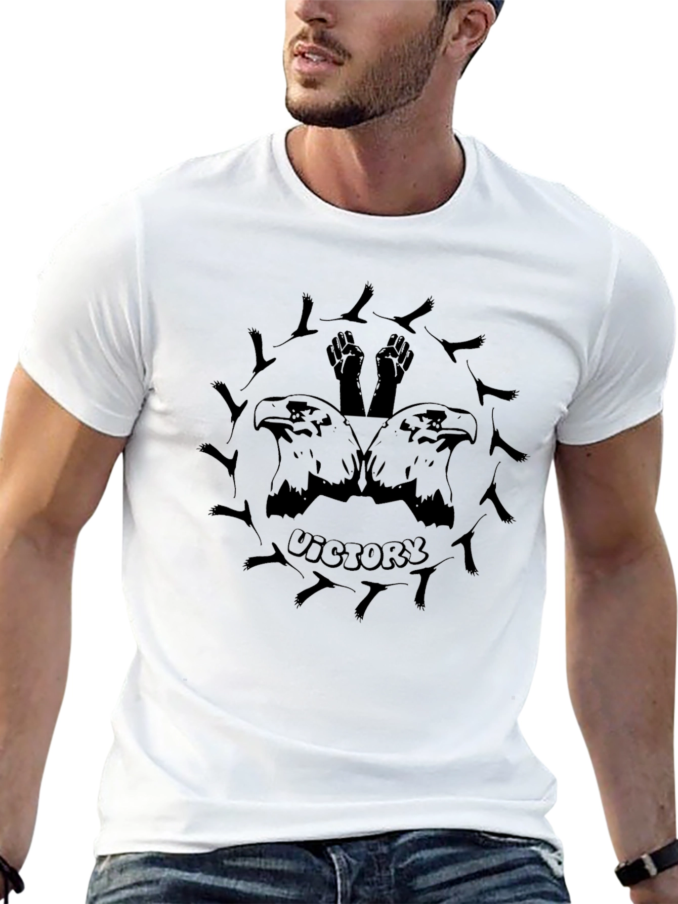 Victory Eagle Graphic Black T-Shirt