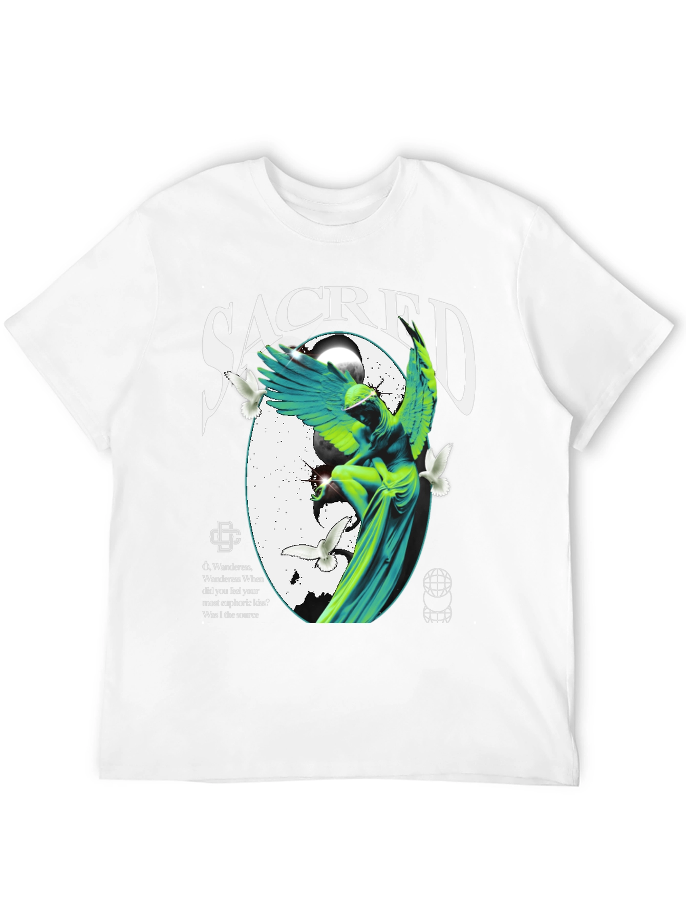Sacred Angel Graphic Black T-Shirt