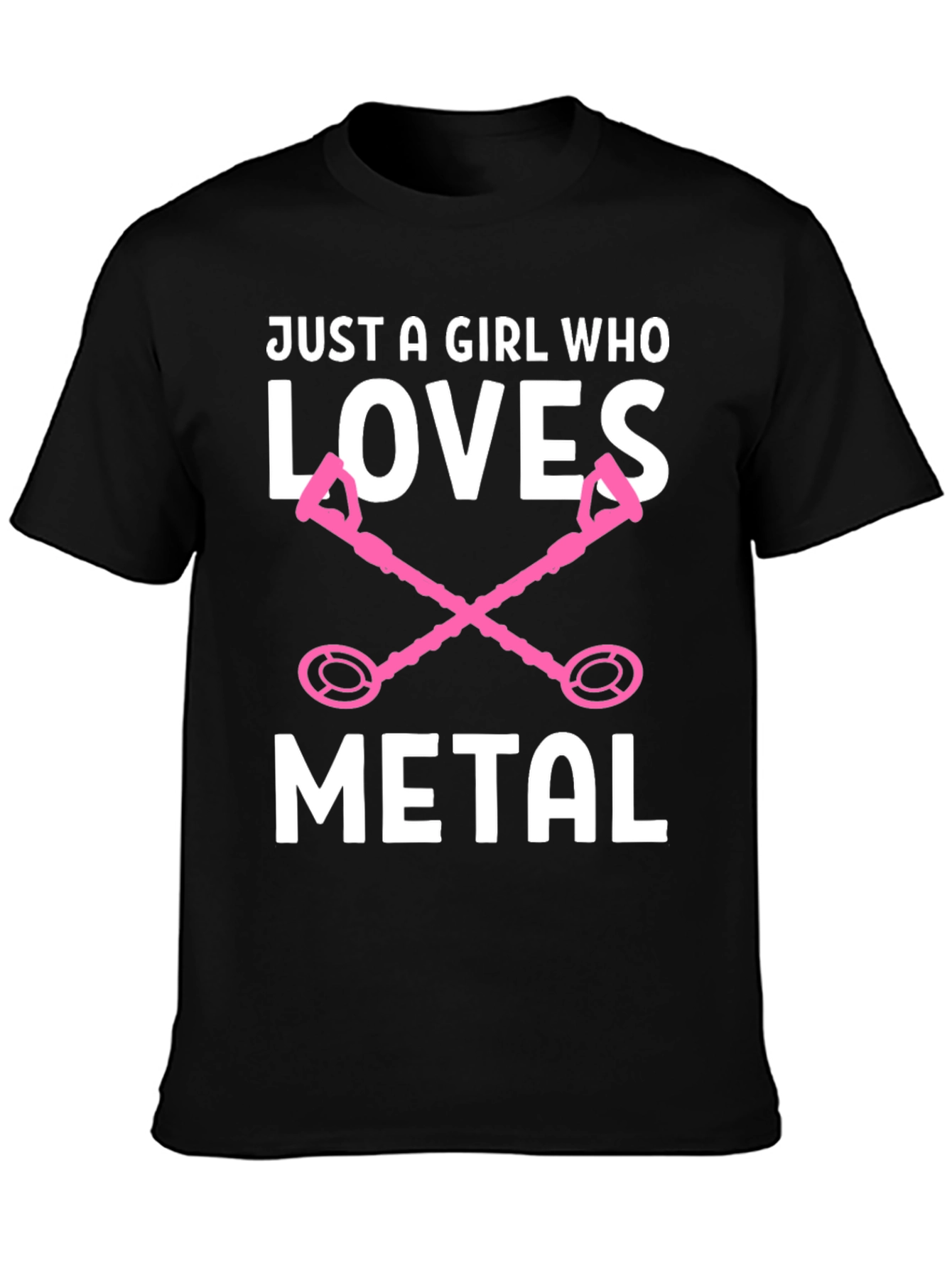 Girl Who Loves Metal Detector Graphic Tee