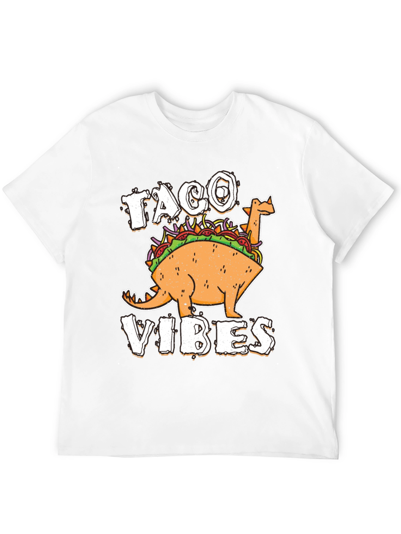 Taco Vibes Funny Dinosaur T-Shirt