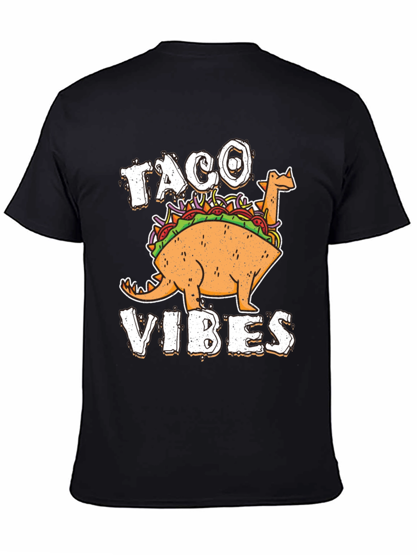 Taco Vibes Funny Dinosaur T-Shirt