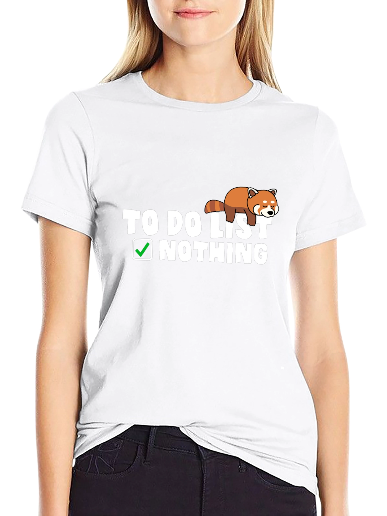 Lazy Red Panda To-Do List Nothing T-Shirt