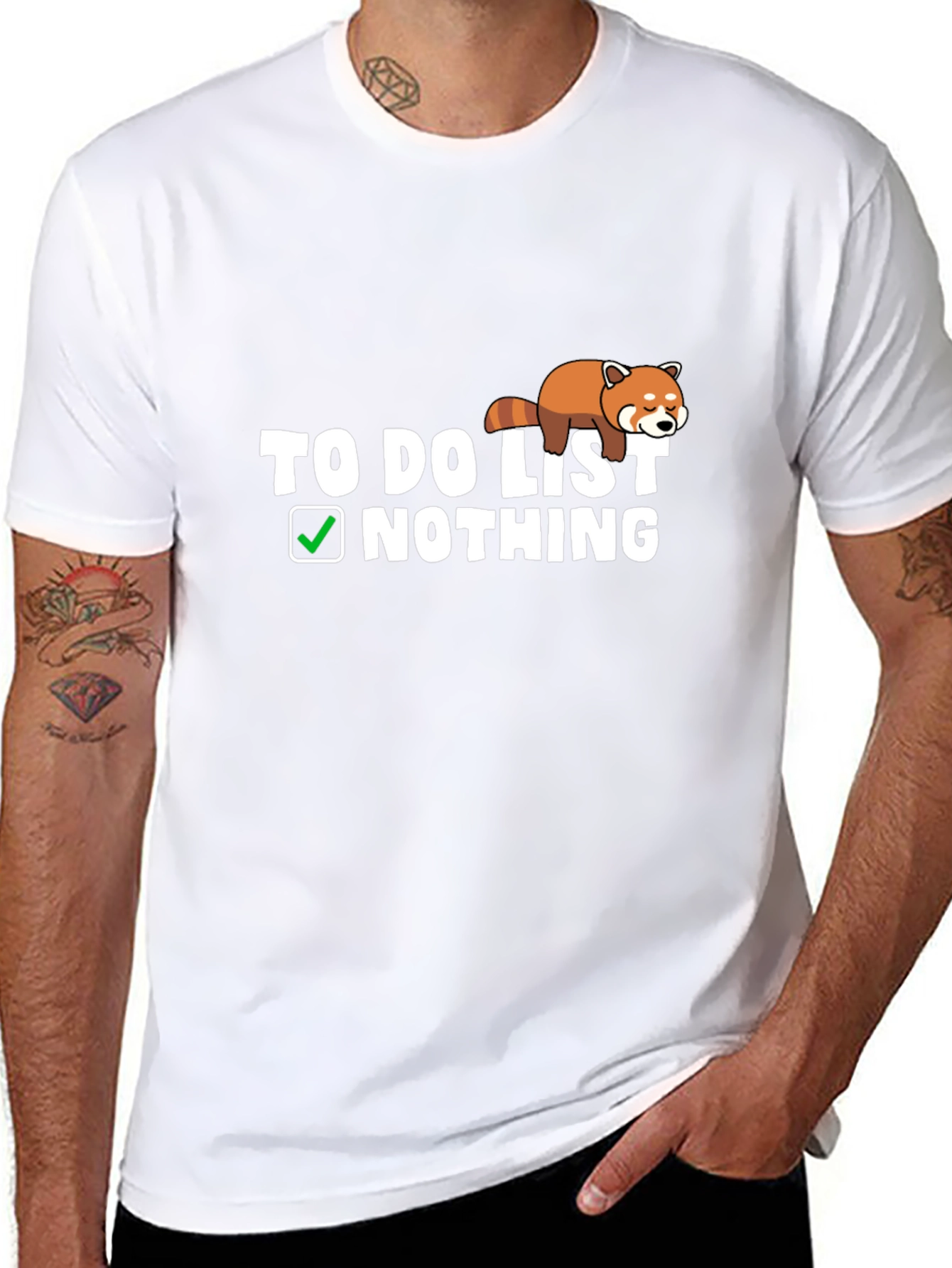 Lazy Red Panda To-Do List Nothing T-Shirt