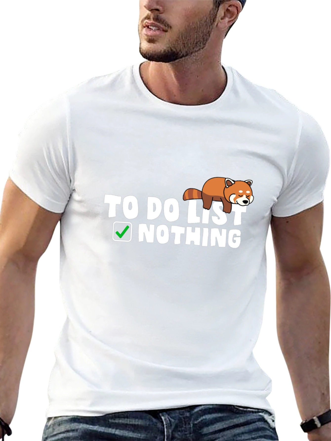 Lazy Red Panda To-Do List Nothing T-Shirt