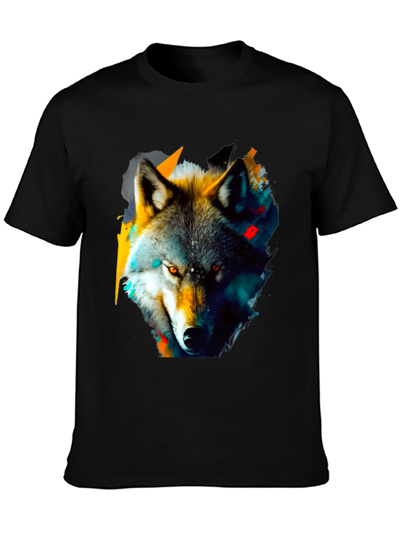 Wolf Graphic Print T-Shirt - Stylish Animal Design