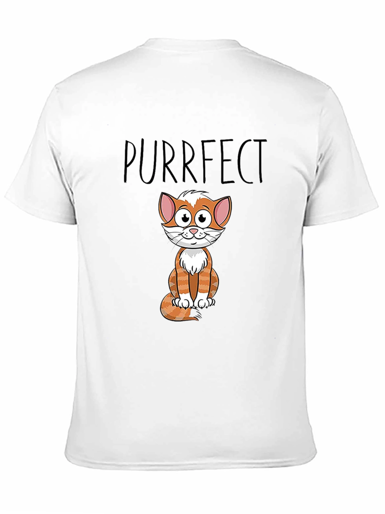 Purrfect Cat Graphic T-Shirt - Black