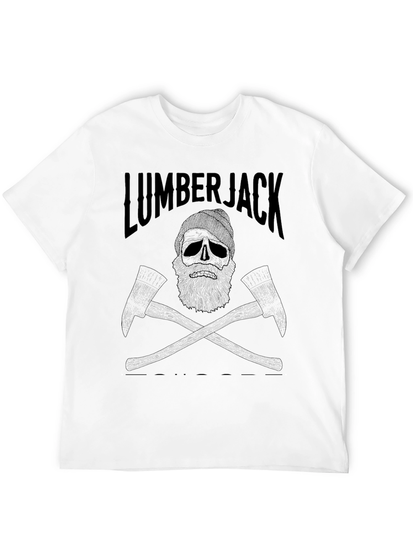 Lumberjack Skull Graphic T-Shirt - Classic Crew Neck Tee