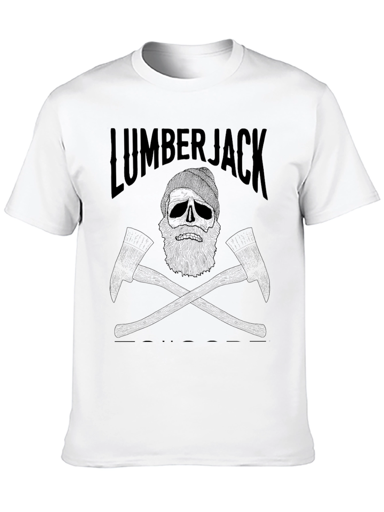 Lumberjack Skull Graphic T-Shirt - Classic Crew Neck Tee