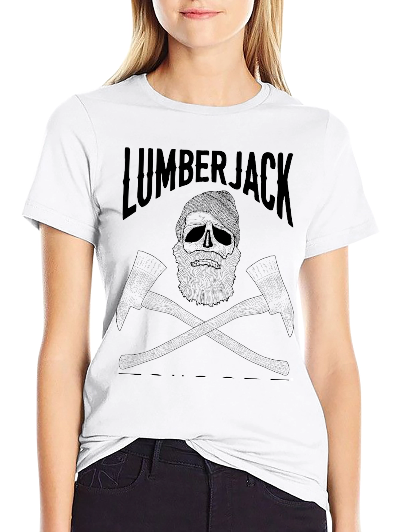 Lumberjack Skull Graphic T-Shirt - Classic Crew Neck Tee