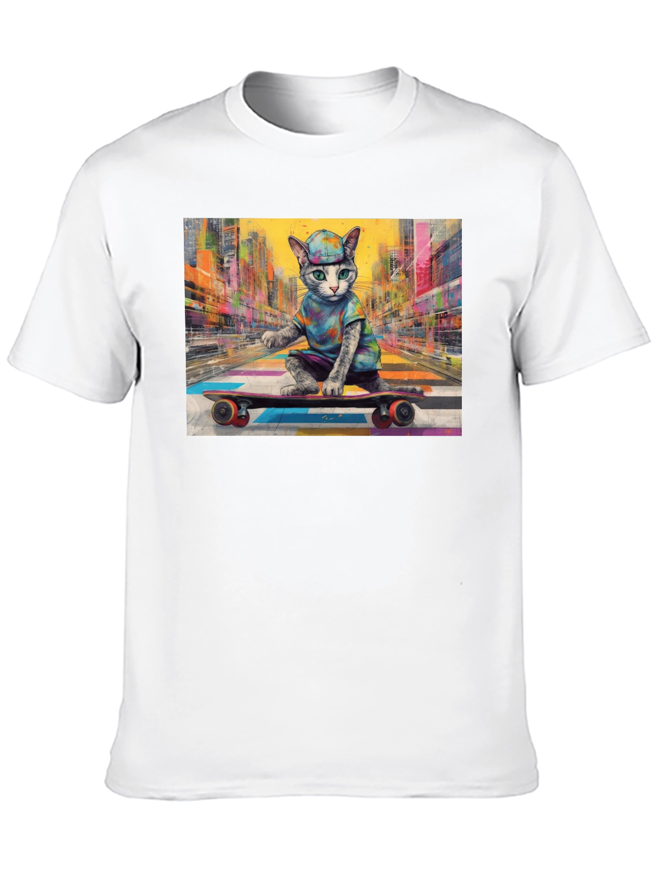 Cool Cat Skateboarder T-Shirt