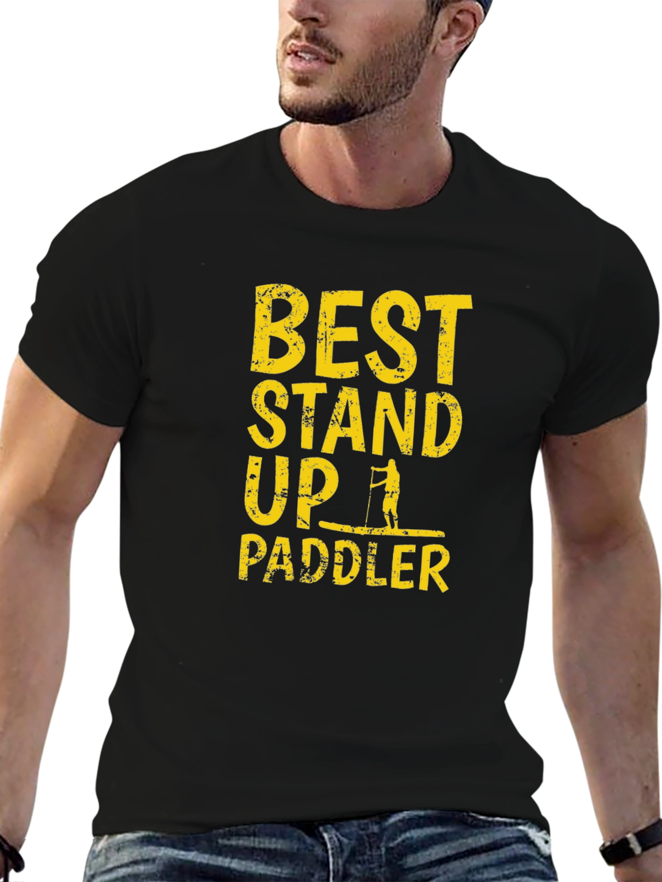 Best Stand Up Paddler T-Shirt - Black Graphic Tee