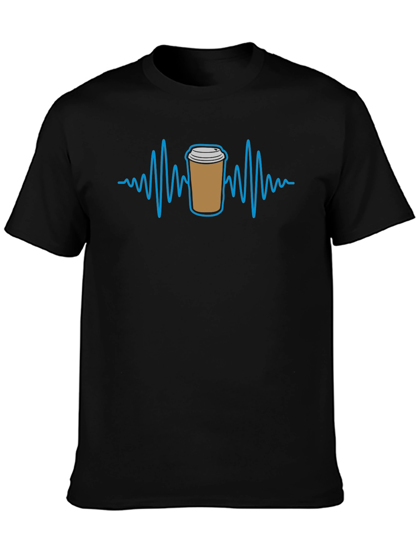 Coffee ECG T-Shirt - Black