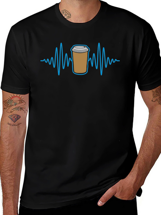 Coffee ECG T-Shirt - Black