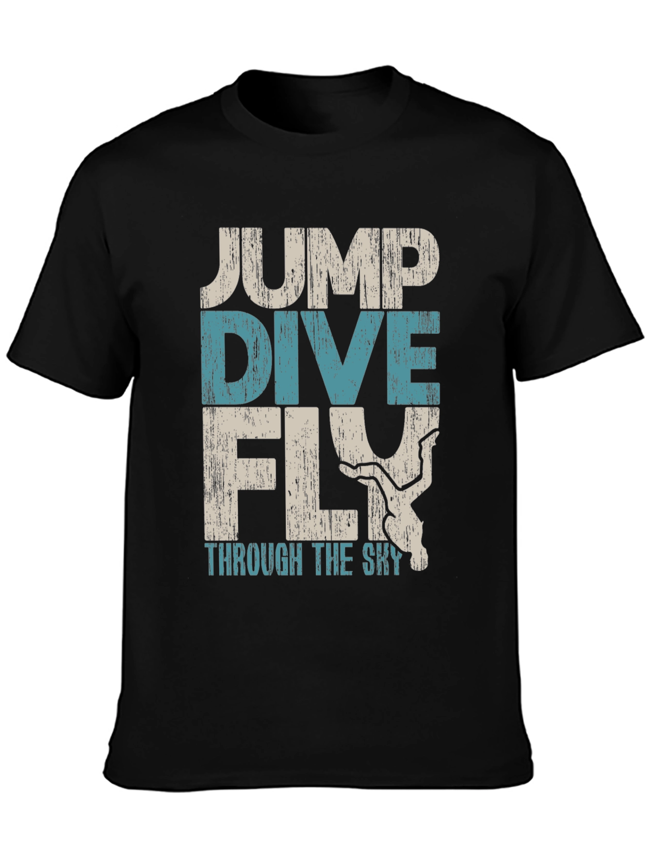 Jump Dive Fly Graphic Tee - Skydiving Adventure Shirt