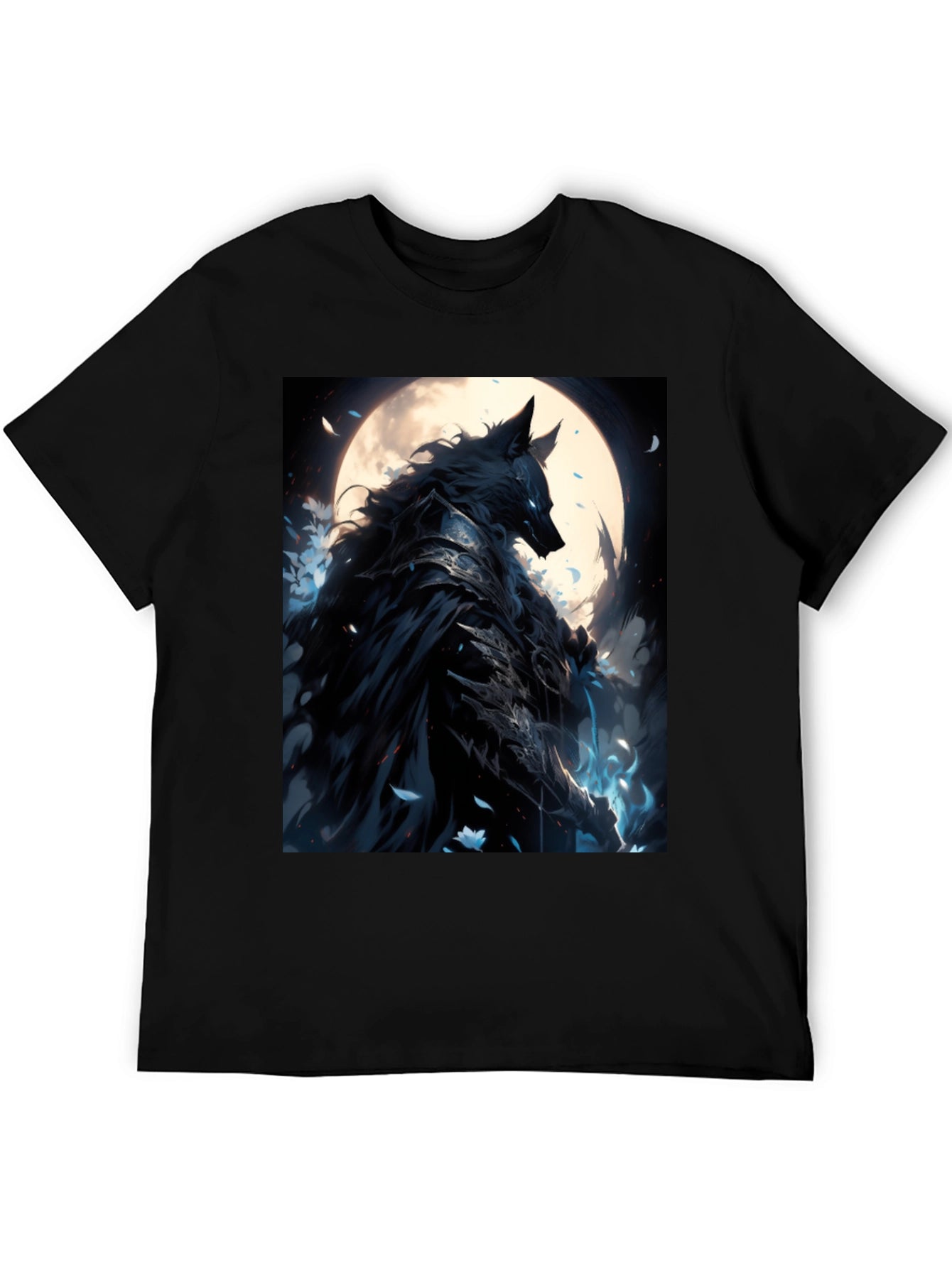Wolf Knight Graphic Tee - Black T-Shirt