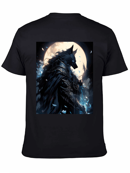 Wolf Knight Graphic Tee - Black T-Shirt