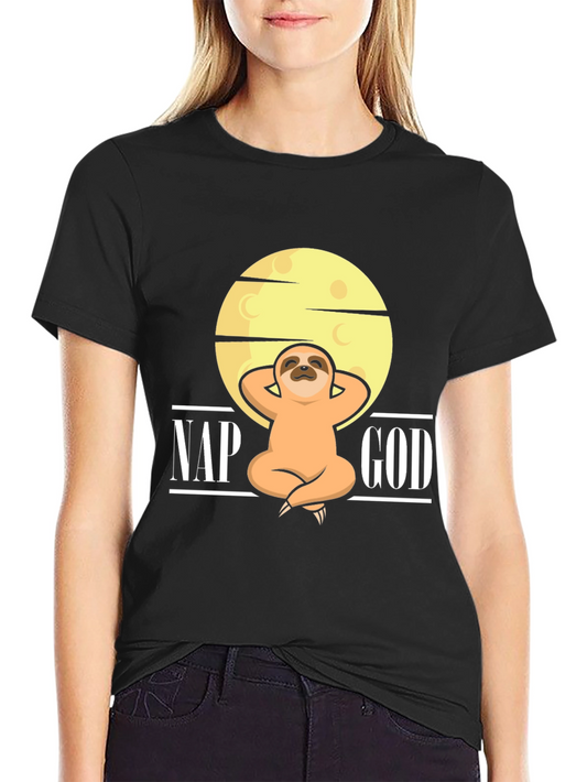 Nap God Sloth Graphic T-Shirt - Relax in Style