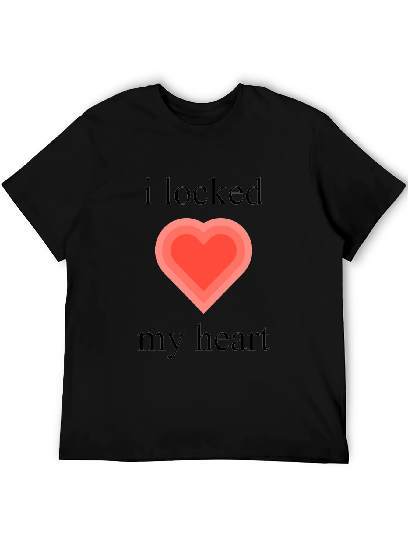I Locked My Heart Graphic Tee - Black