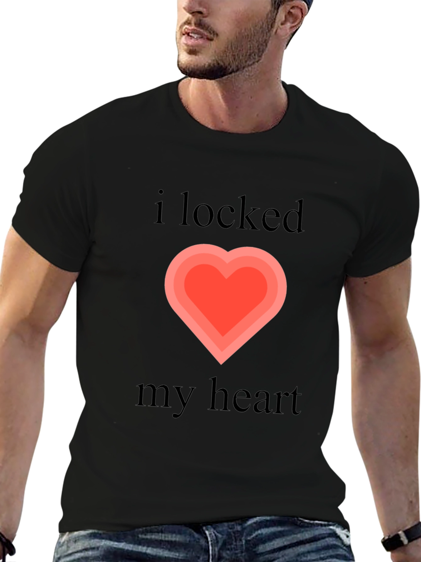 I Locked My Heart Graphic Tee - Black