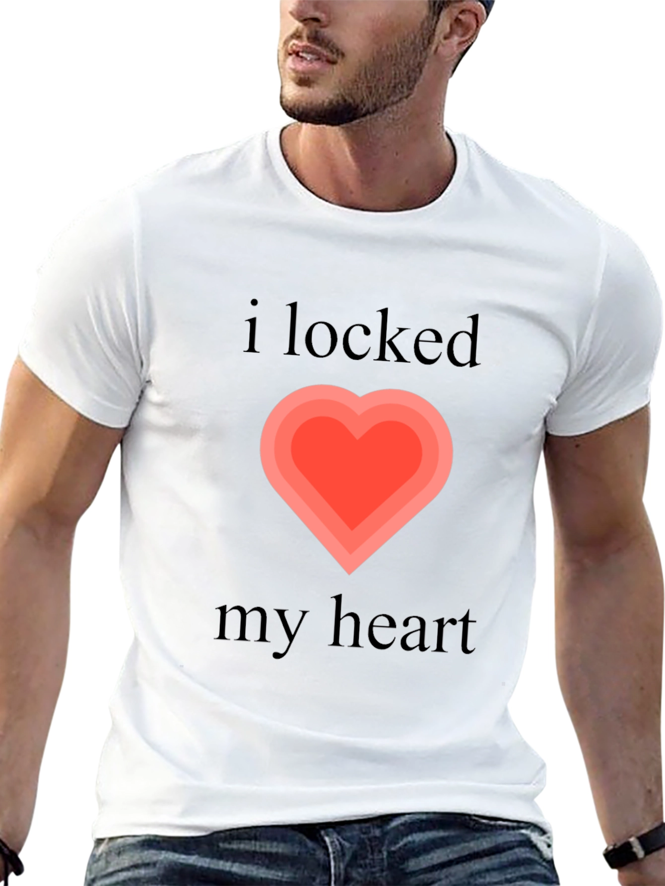 I Locked My Heart Graphic Tee - Black