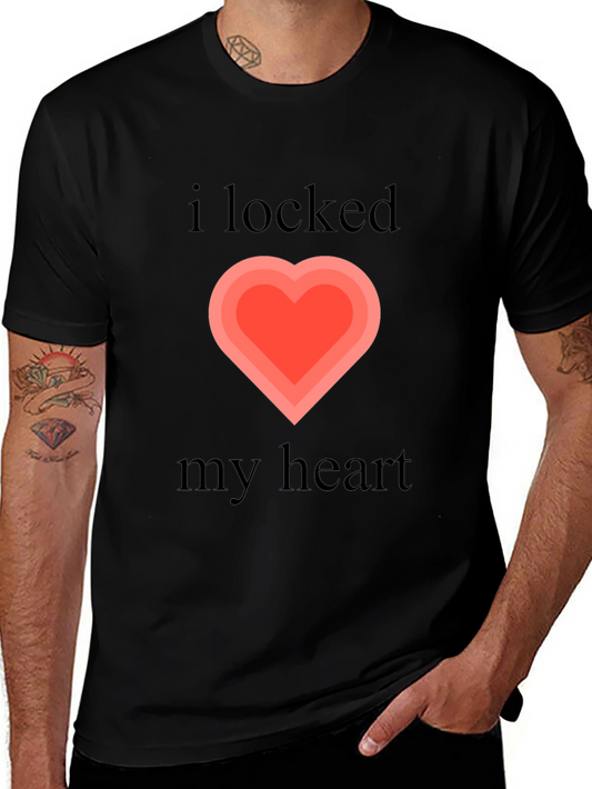 I Locked My Heart Graphic Tee - Black