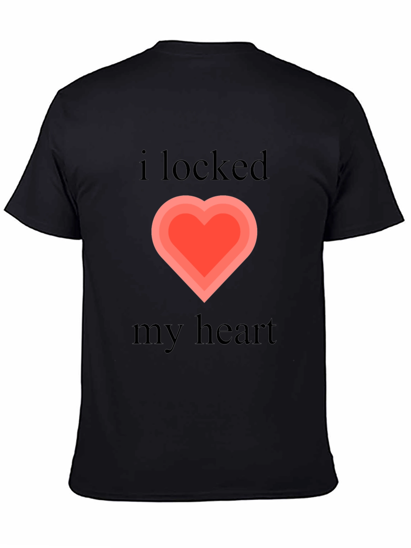 I Locked My Heart Graphic Tee - Black