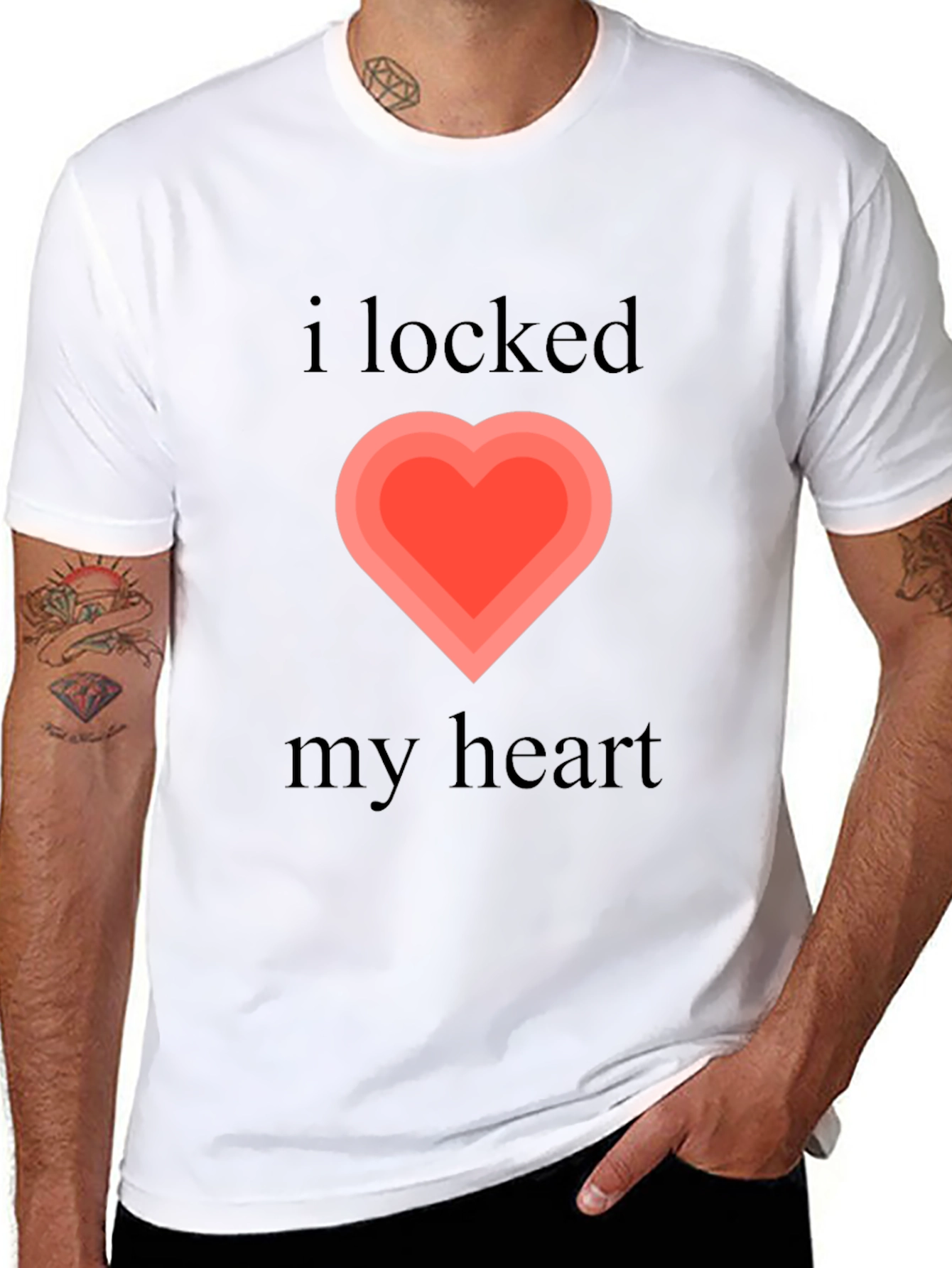 I Locked My Heart Graphic Tee - Black