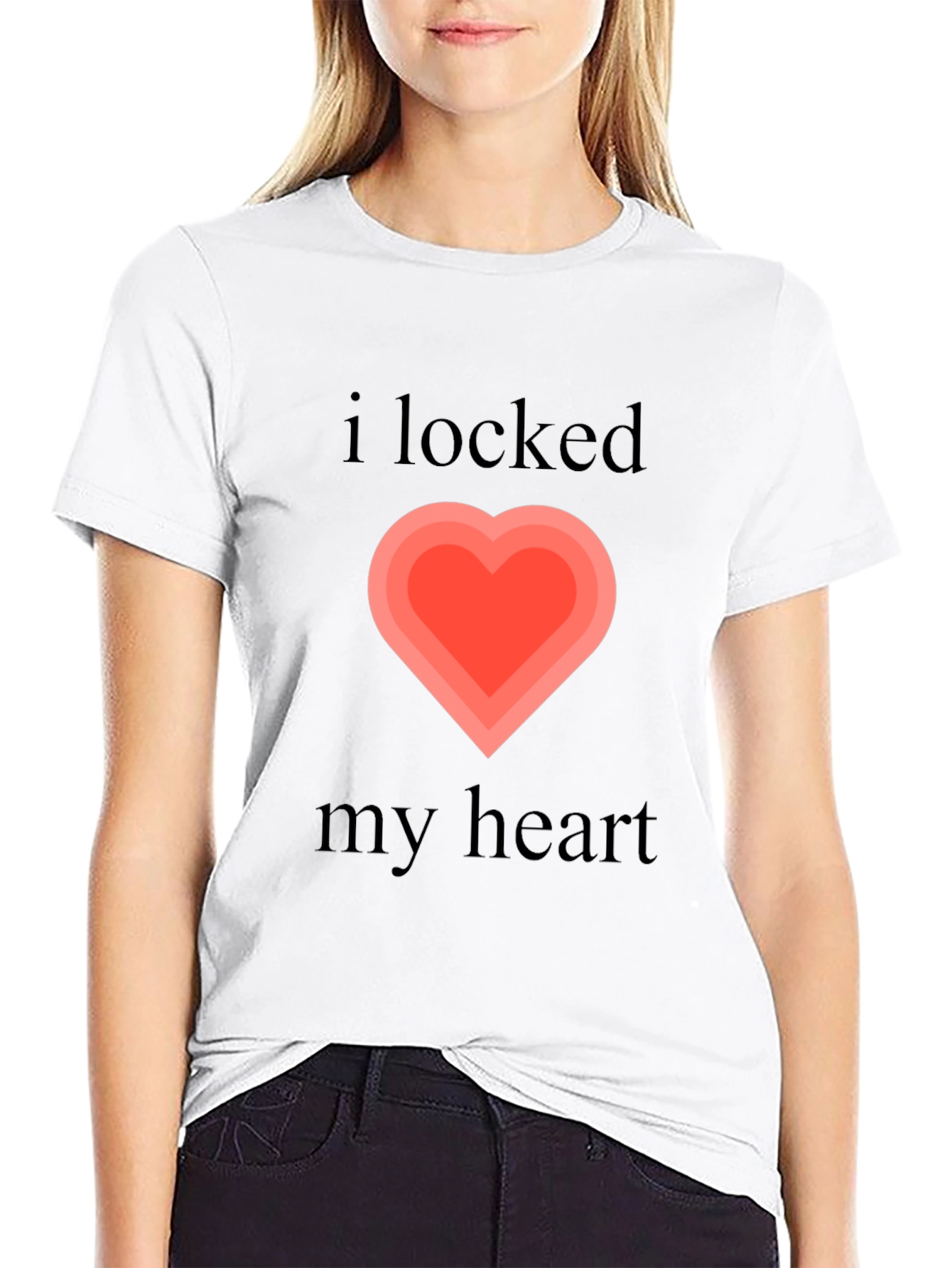 I Locked My Heart Graphic Tee - Black