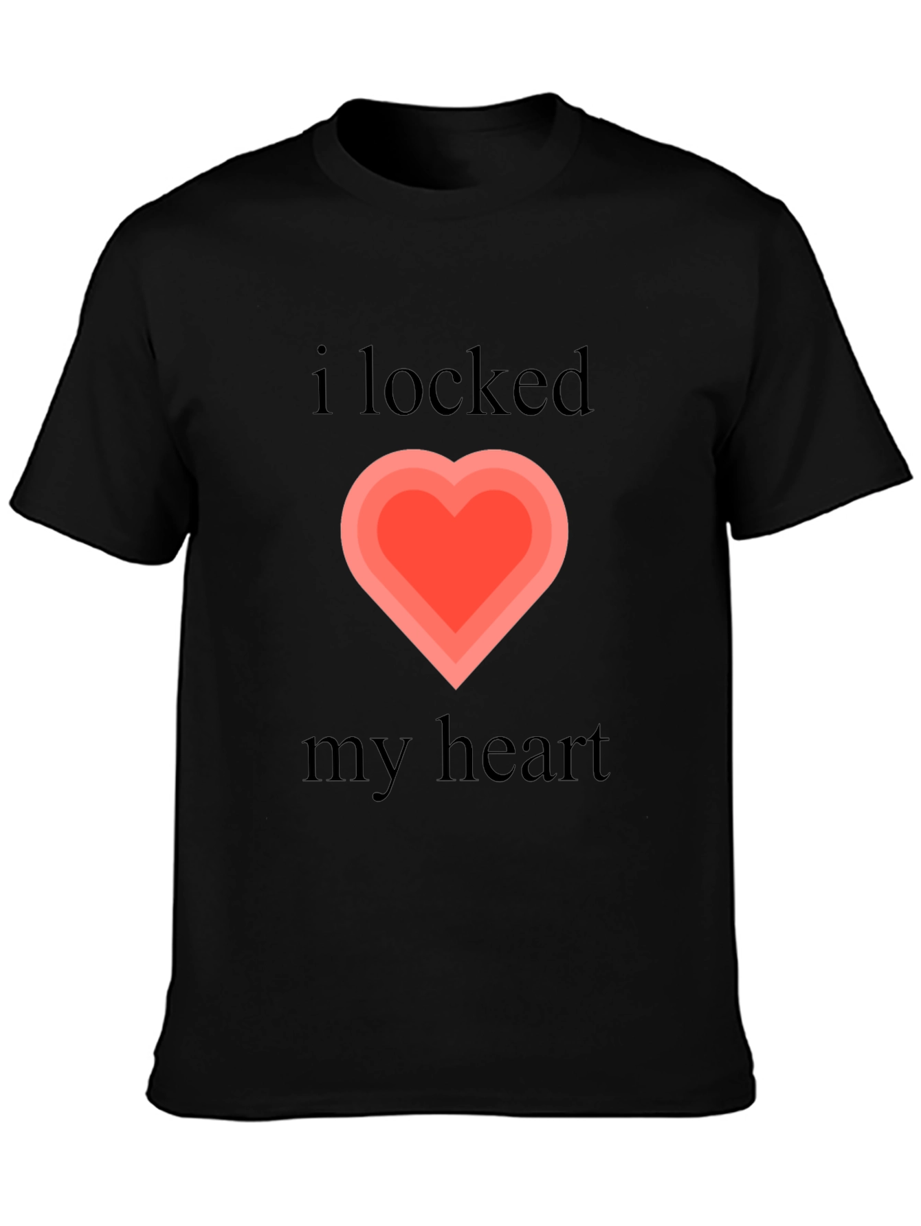 I Locked My Heart Graphic Tee - Black