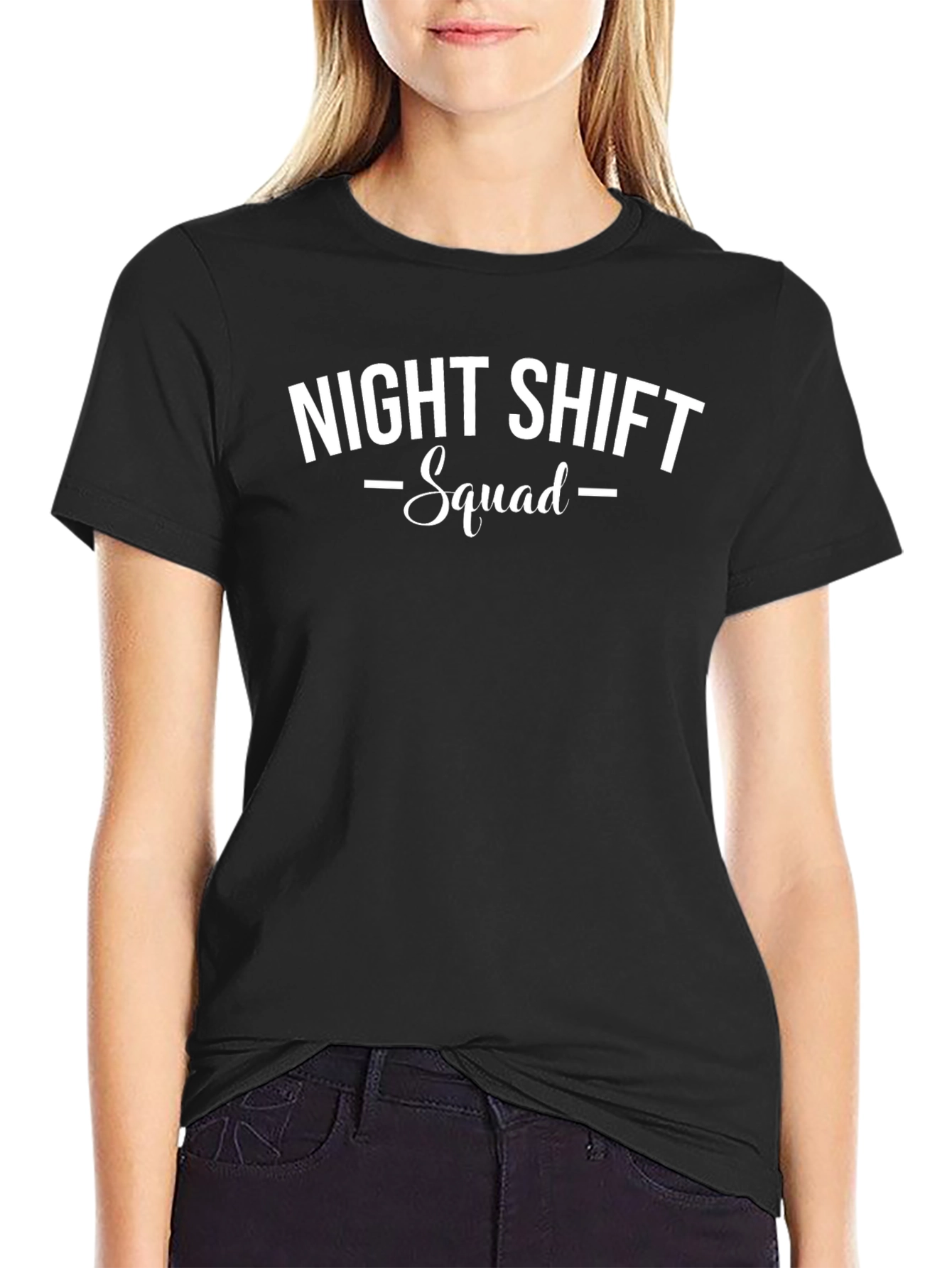 Night Shift Squad Black T-Shirt