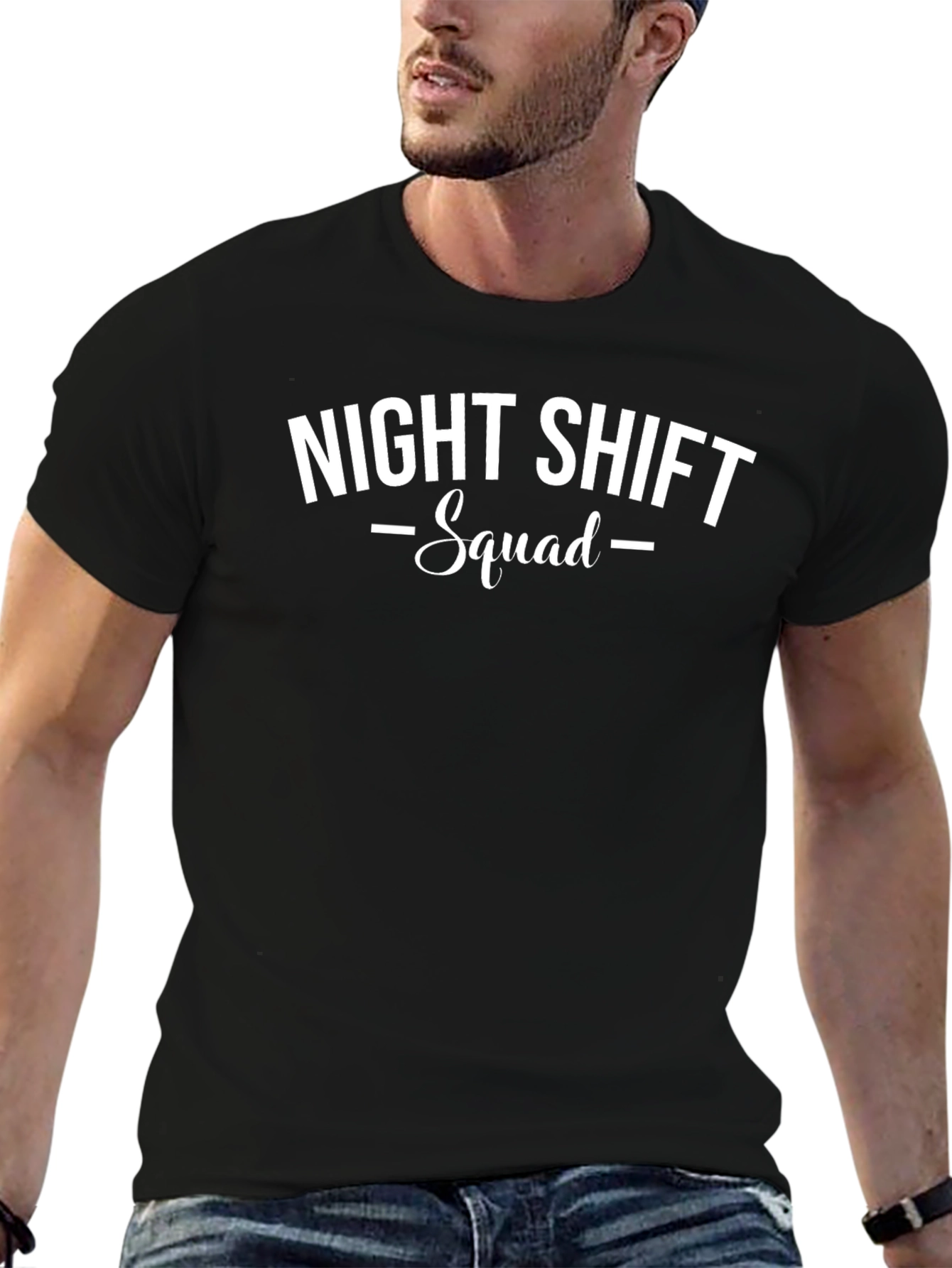 Night Shift Squad Black T-Shirt