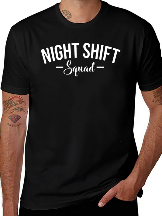Night Shift Squad Black T-Shirt