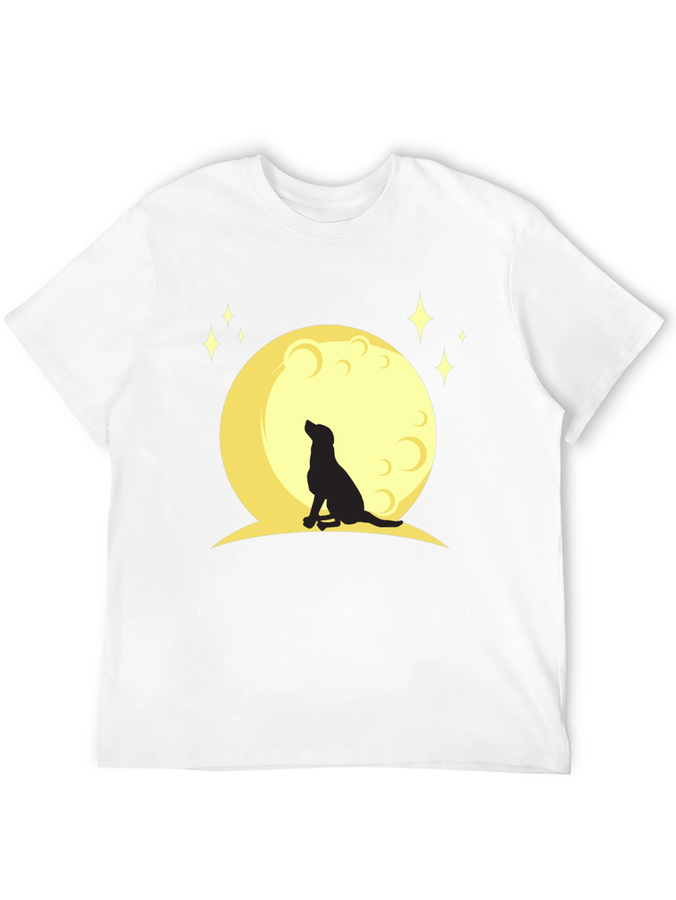 Dog Howling at Moon Graphic T-Shirt