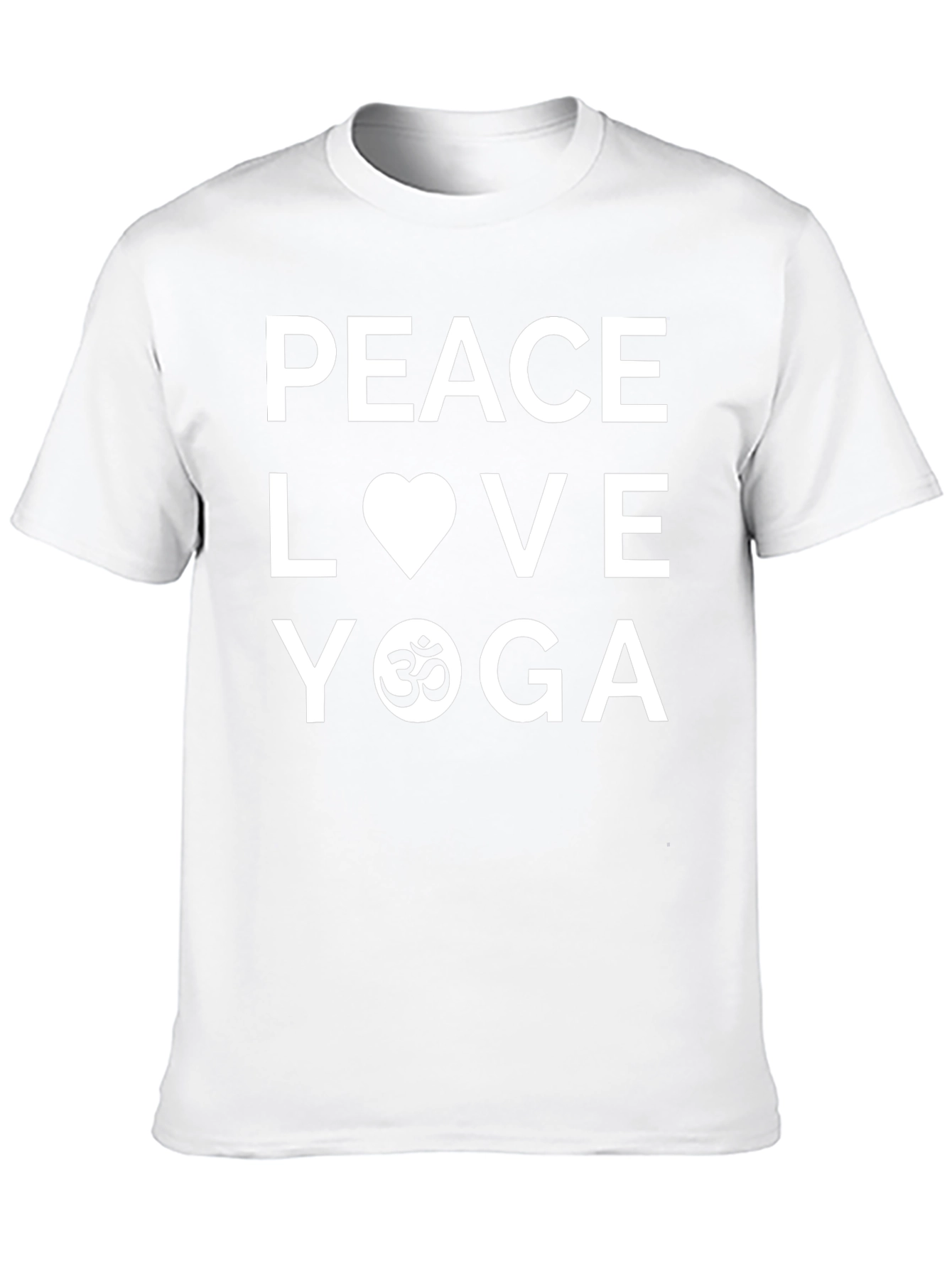 Peace Love Yoga Graphic T-Shirt - Black