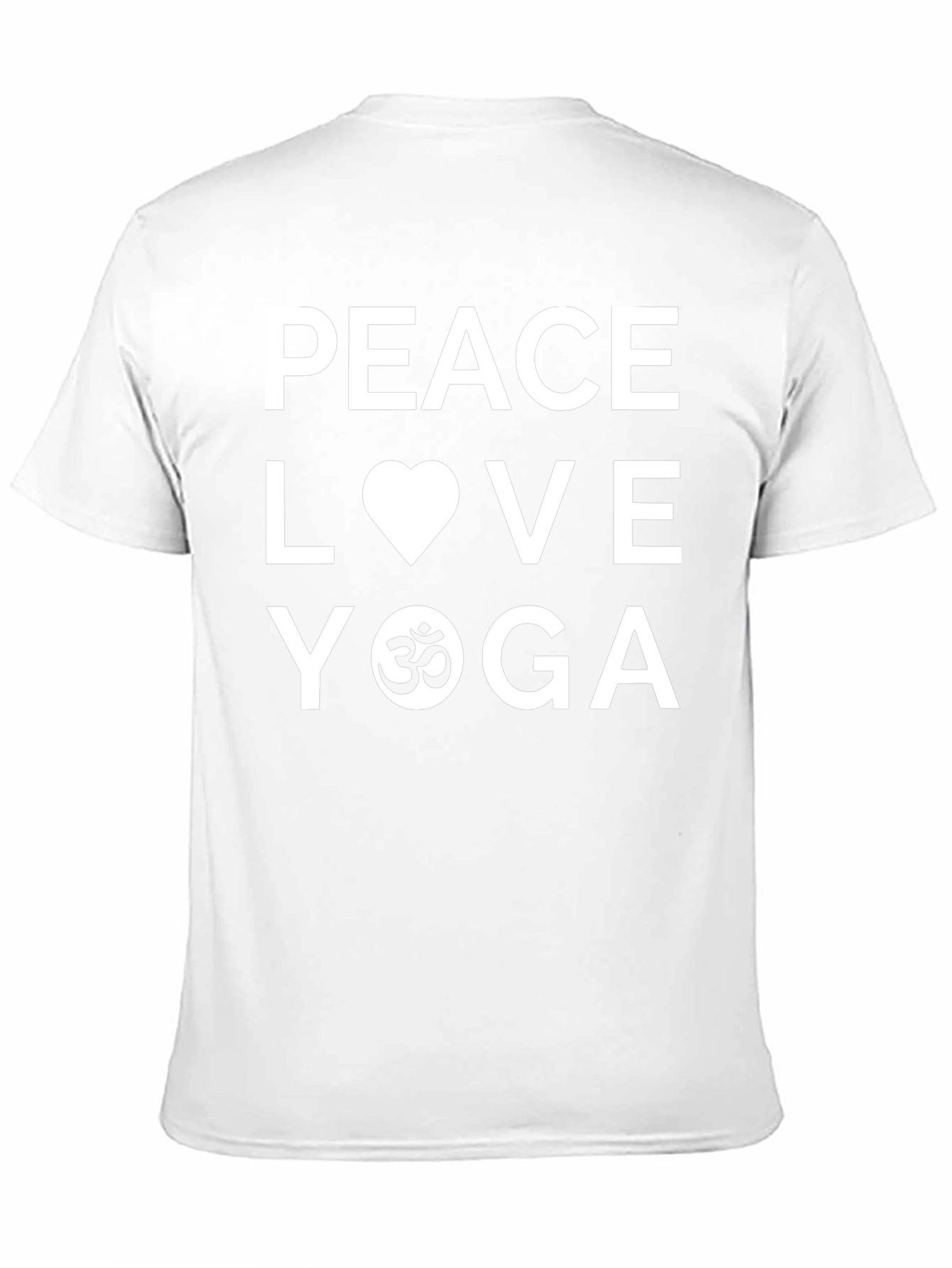 Peace Love Yoga Graphic T-Shirt - Black