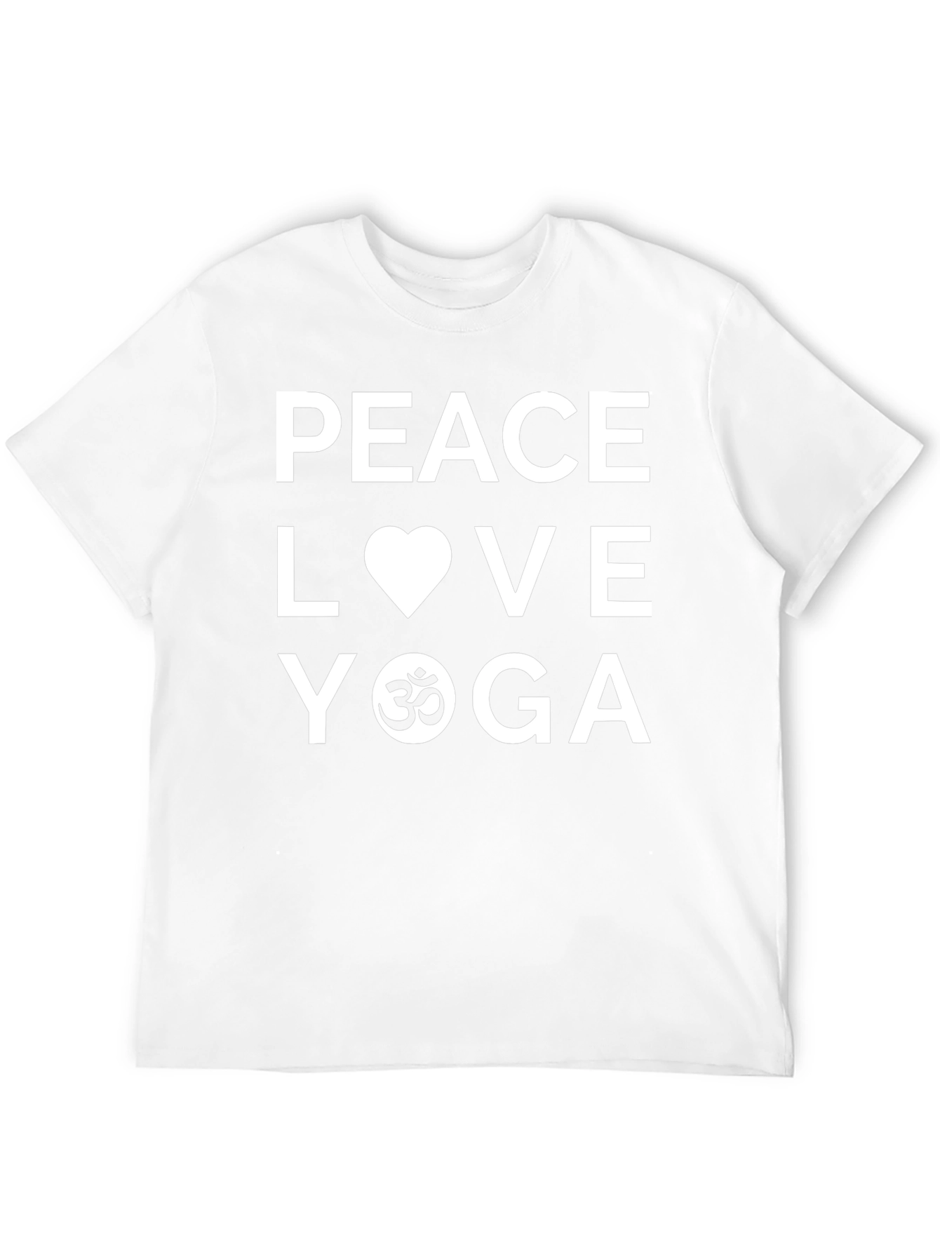 Peace Love Yoga Graphic T-Shirt - Black