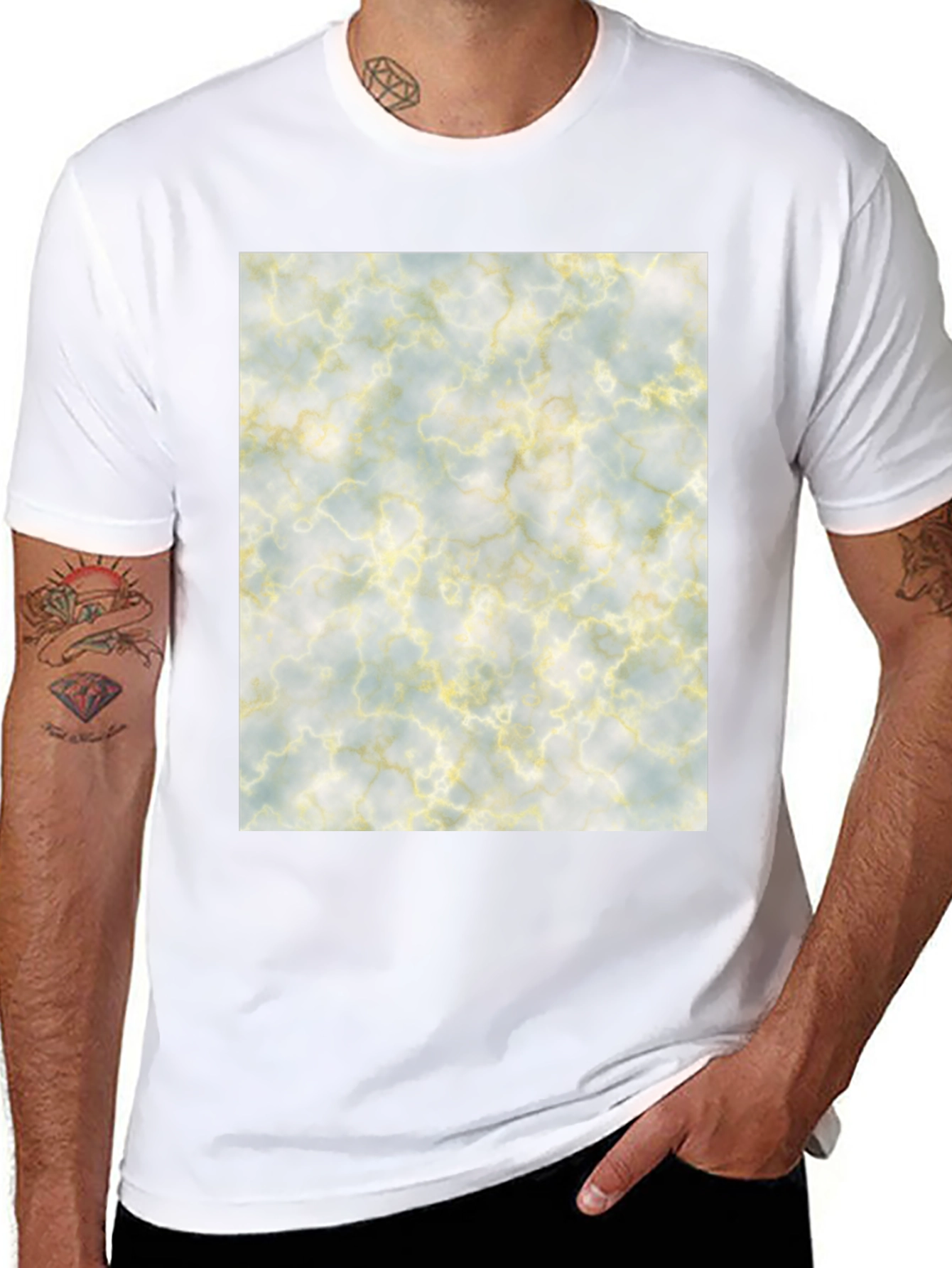 Marble Pattern Tee - Soft & Stylish