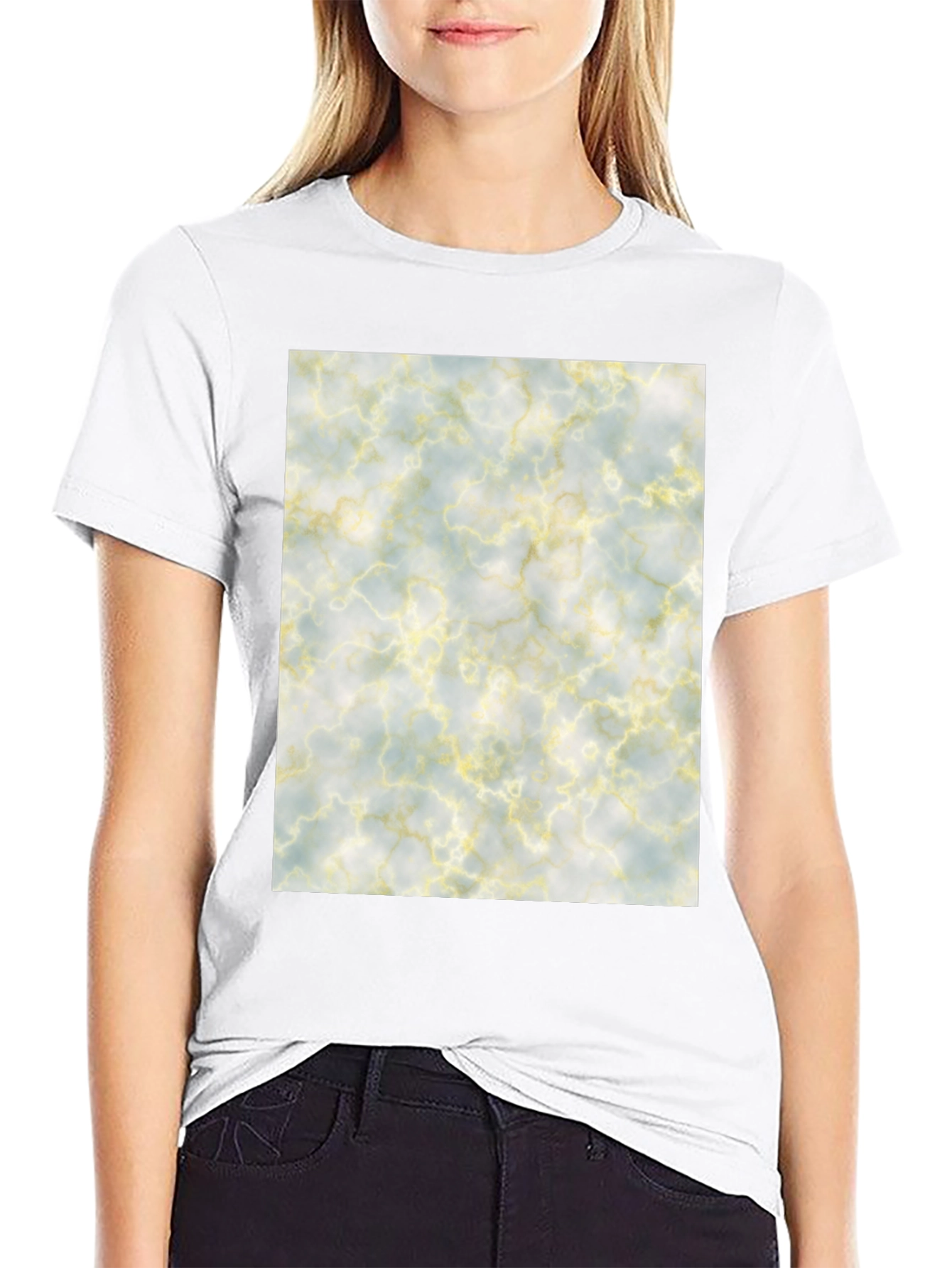 Marble Pattern Tee - Soft & Stylish