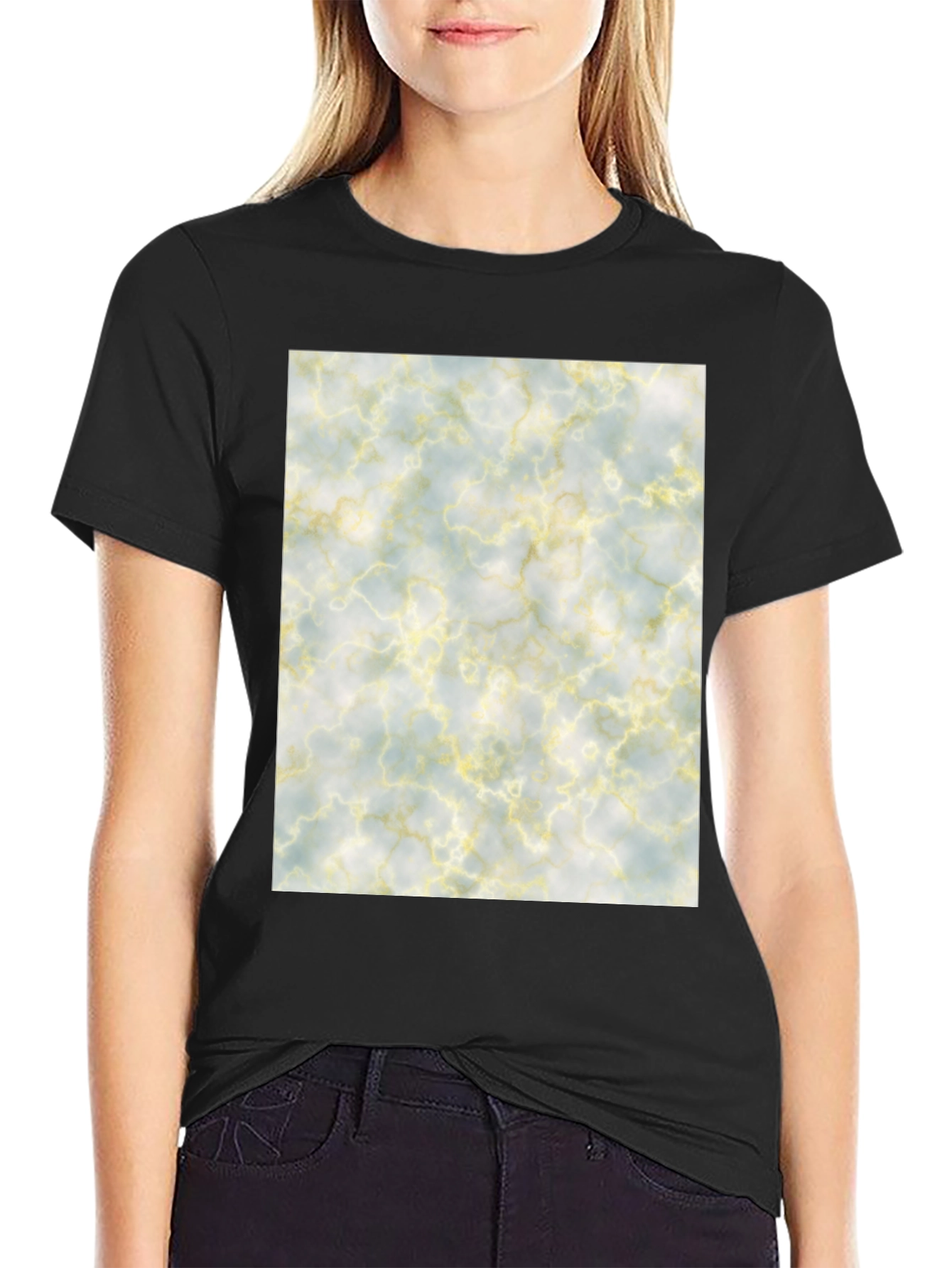 Marble Pattern Tee - Soft & Stylish