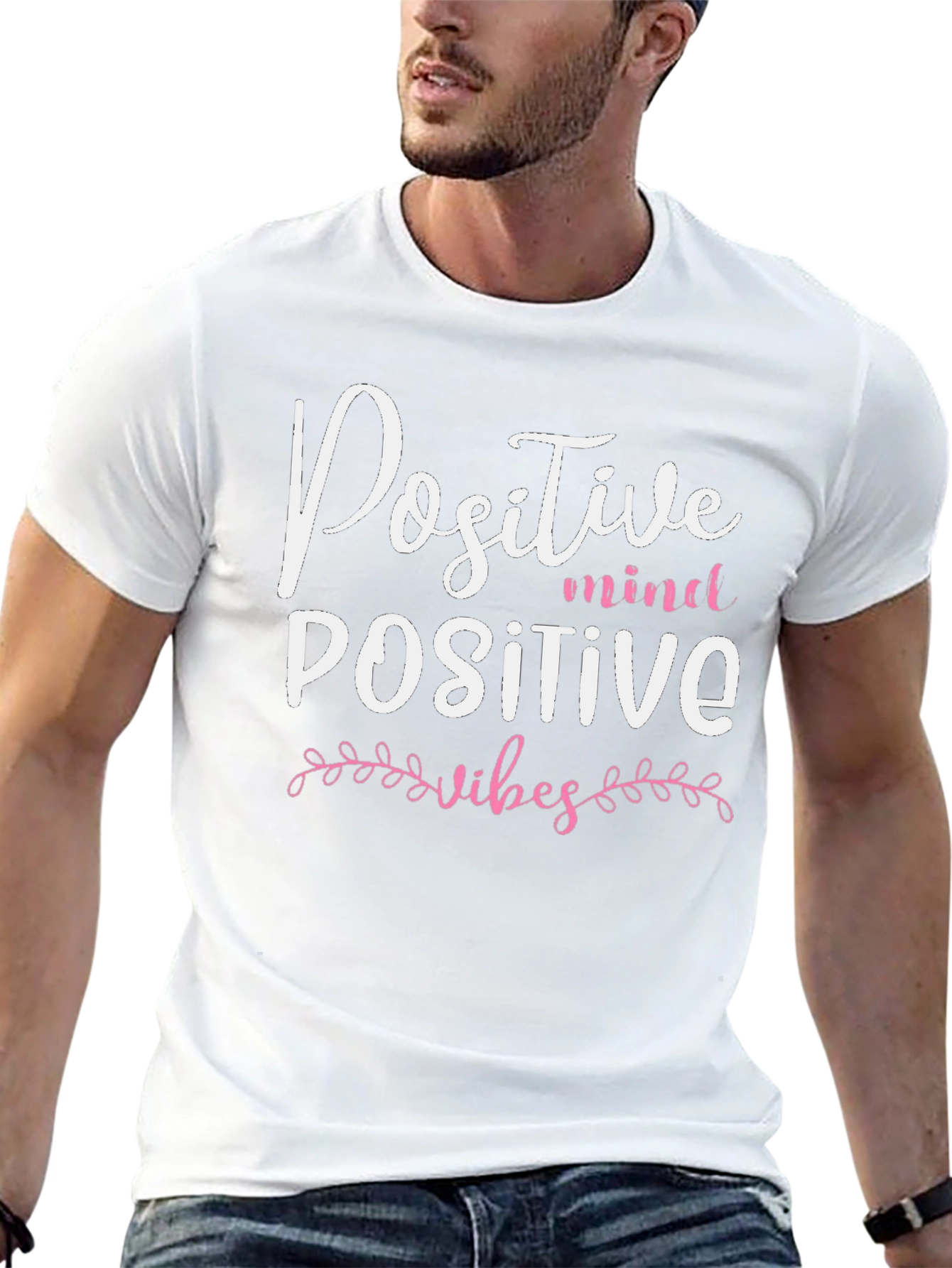 Positive Mind Positive Vibes Black T-Shirt